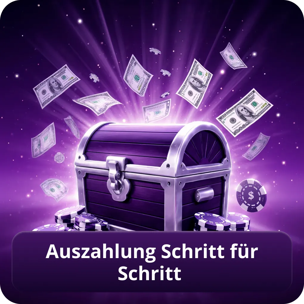 Auszahlung Schritt für Schritt