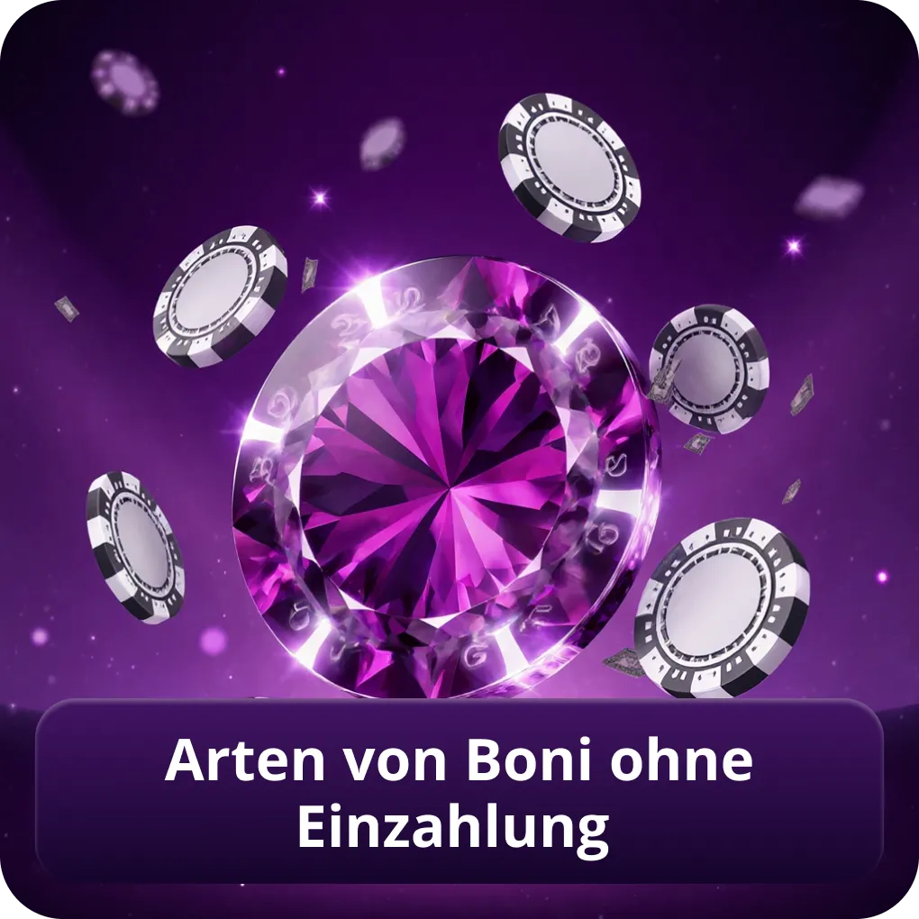 Arten von Boni ohne Einzahlung