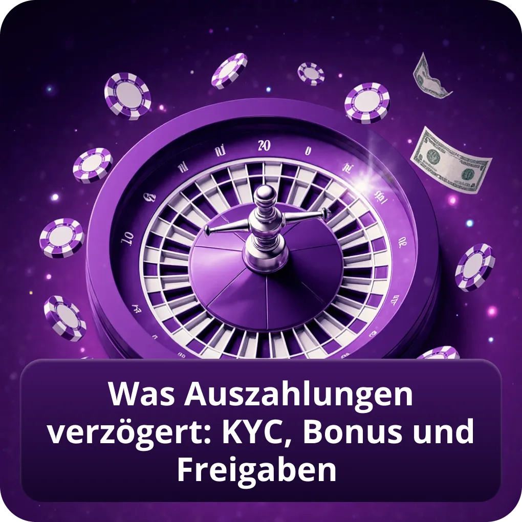 Was Auszahlungen verzögert: KYC, Bonus und Freigaben